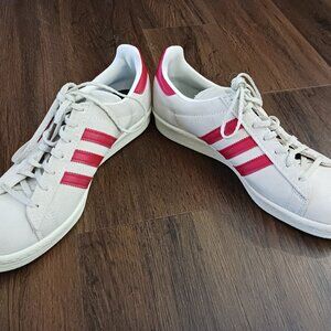 Adidas Originals Campus 80s Grey Red Suede Shoes Trainers Mens 8.5 GUC UK 8